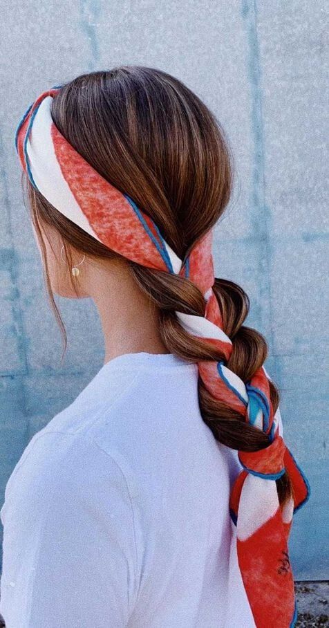 Brown Visual Idea — Winter Hairstyles with Scarf