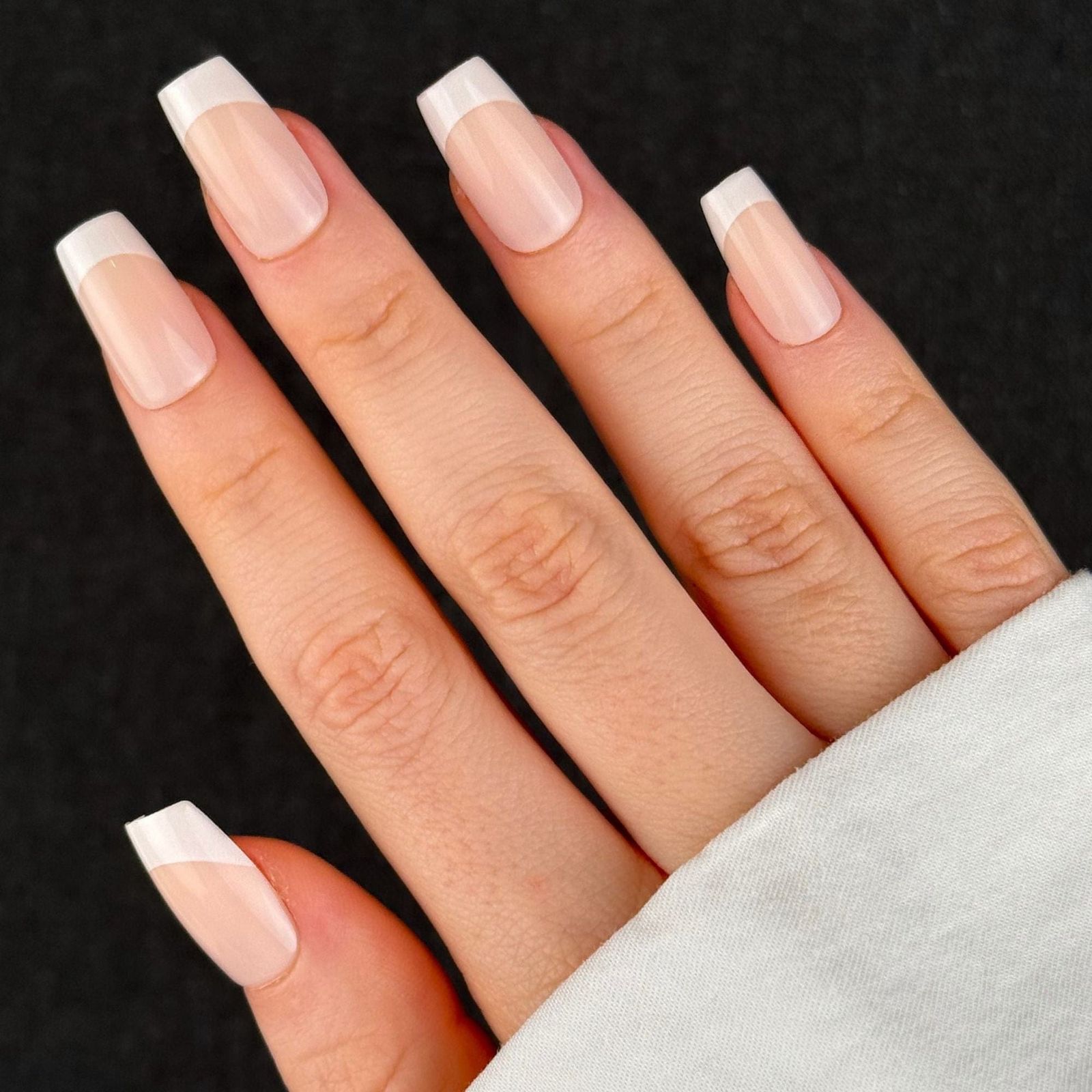 Sheer Nude French Short Coffin Nails Sheer Nude French Short Coffin Nails β Short Winter Coffin Nails