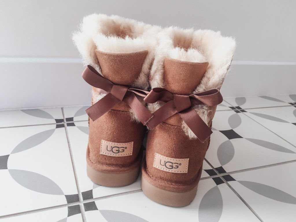 Brown Ugg Boots with Satin Ribbon Bows — Ugg Boots Outfits