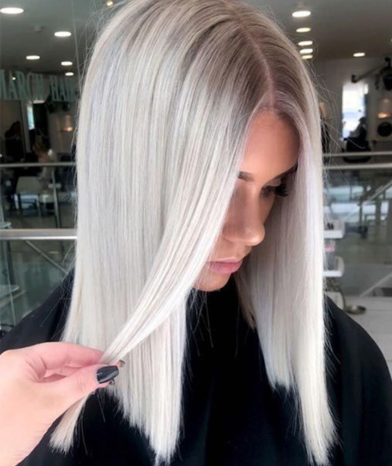 Blunt Bob Visual Idea — Winter Hair Colors for Blondes