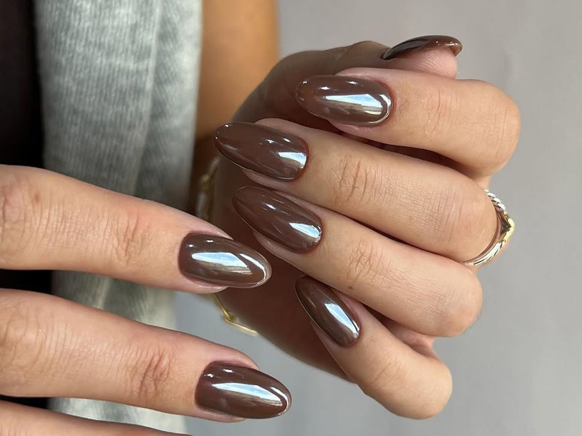 High Shine Metallic Brown Chrome Set High Shine Metallic Brown Chrome Set β Mocha Nails