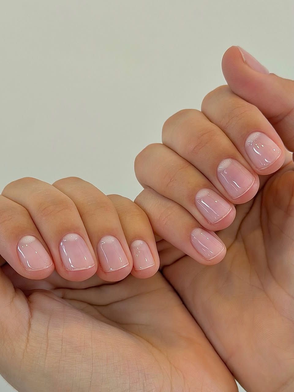 Short Square Sheer Pink French Tip Short Square Sheer Pink French Tip β Minimalist New Years Nails 2027