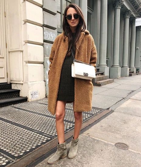 Chic Casual Outfit Idea — Teddy Coat Outfits