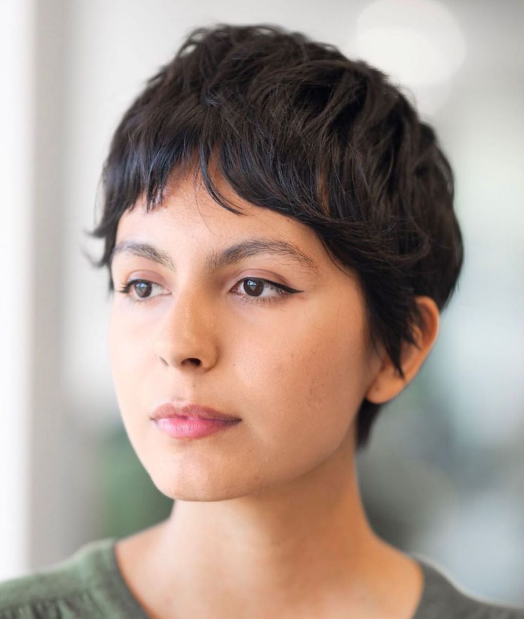 Dark Brown Visual Idea — Winter Haircuts for Square Faces