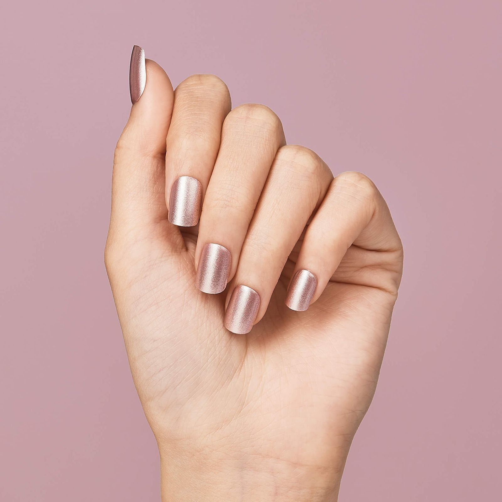 Solid Color Visual Idea Solid Color Visual Idea β Winter Champagne Nails