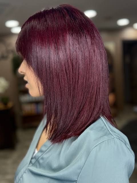 Messy Shaggy Bob With Pinkish-Purple — Cherry Cola Hair Color