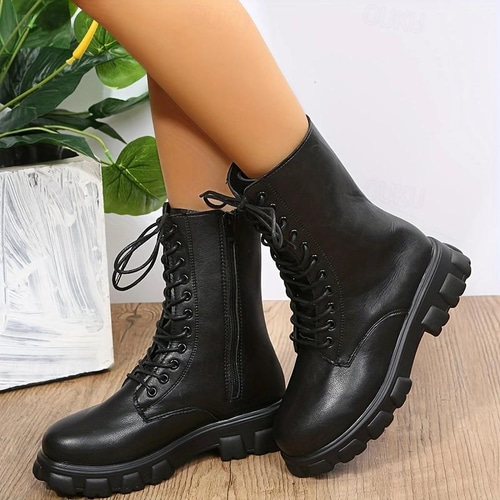 Casual Outdoor Bold Statement: White Combat Boots with Thick Sole and Dual Closure Casual Outdoor Bold Statement: White Combat Boots with Thick Sole and Dual Closure β Combat Boots Outfits