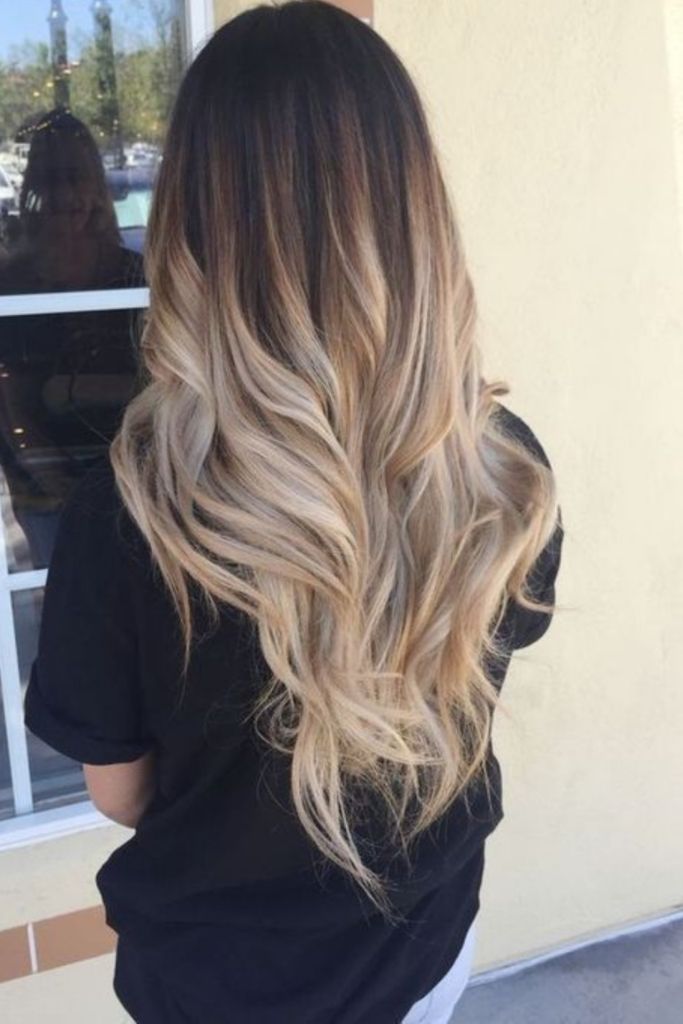 Deep Brown to Cool Ash Blonde Ombre — Winter Ombre Hair