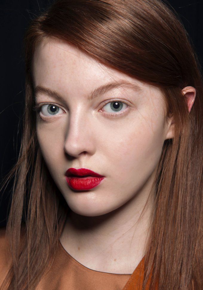 Clear Light Auburn Sleek and Straight — Winter Auburn Hair Color