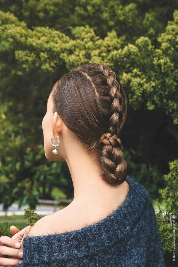 Dark Brown Side Braid Updo Dark Brown Side Braid Updo β Winter Updos