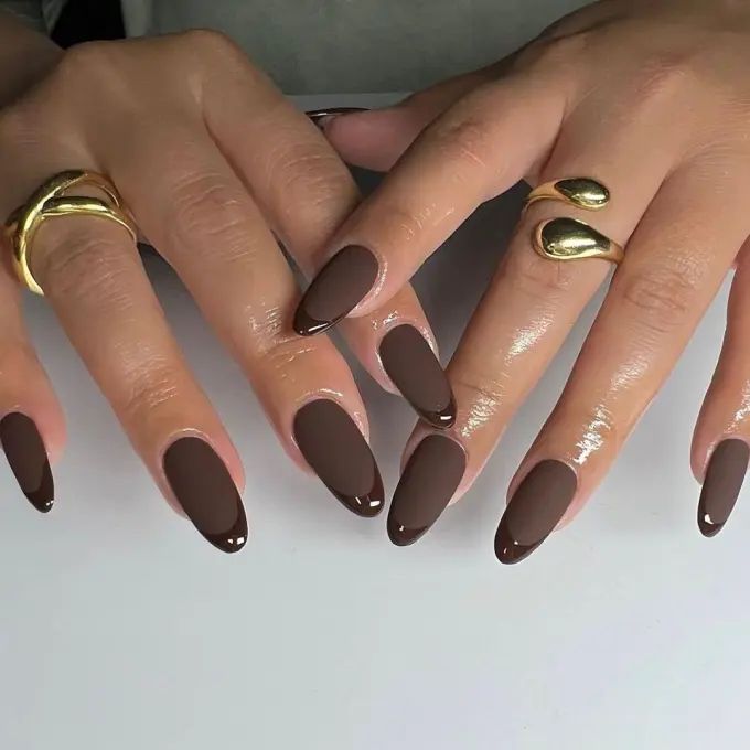 French Tip Visual Idea French Tip Visual Idea β Mocha Nails