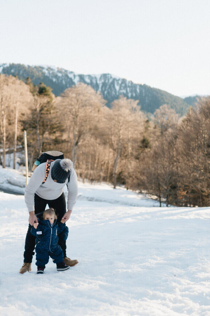 Child's Puffer Snowsuit for an Outdoor Winter Shoot — Winter Family Photo Outfits