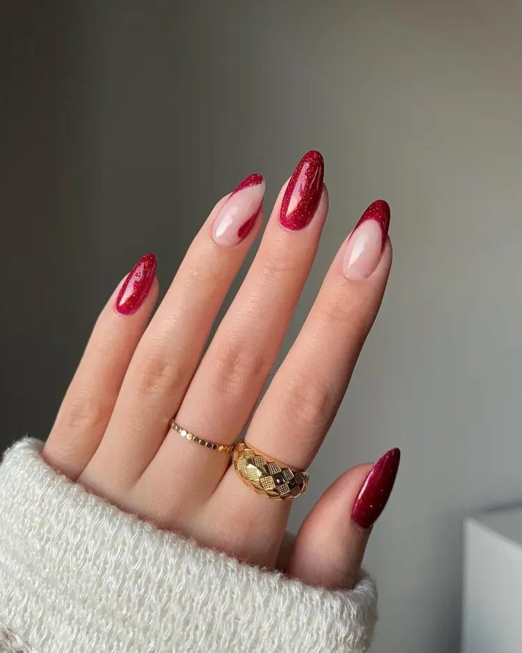 Visual Idea Visual Idea β Burgundy Christmas Nails 2026