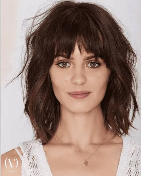 Dark Brown Layered Bob Sleek Straight Dark Brown Layered Bob Sleek Straight β Medium Length Winter Haircuts
