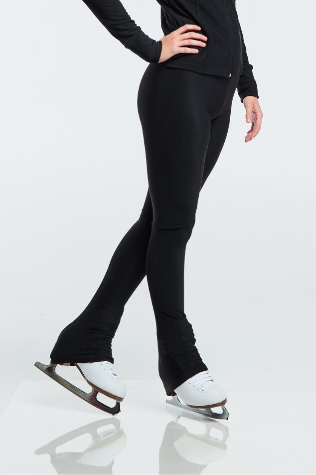 All-Black Ensemble with Flared Leggings for Skating All-Black Ensemble with Flared Leggings for Skating β Ice Skating Outfits