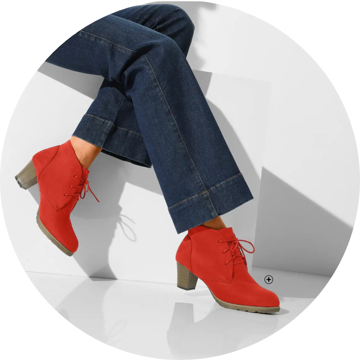 Red Lace-Up Boots with Dark Wash Jeans Red Lace-Up Boots with Dark Wash Jeans β Ankle Boots Outfits