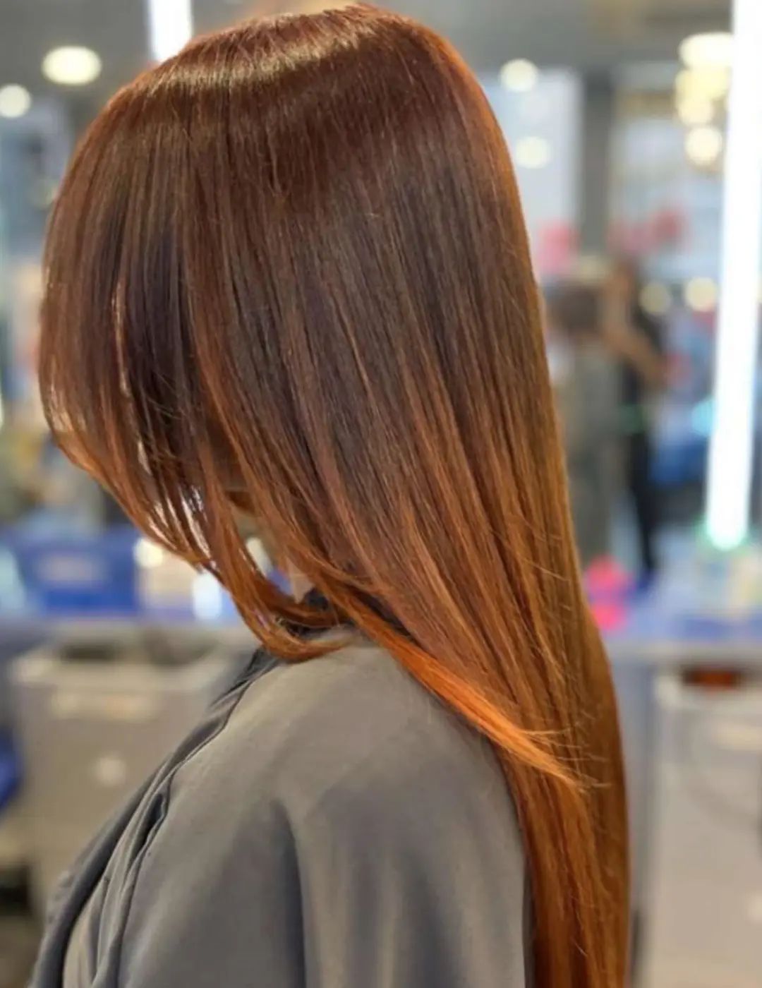 Copper Ombre With Dark Roots Copper Ombre With Dark Roots β Winter Copper Hair Color