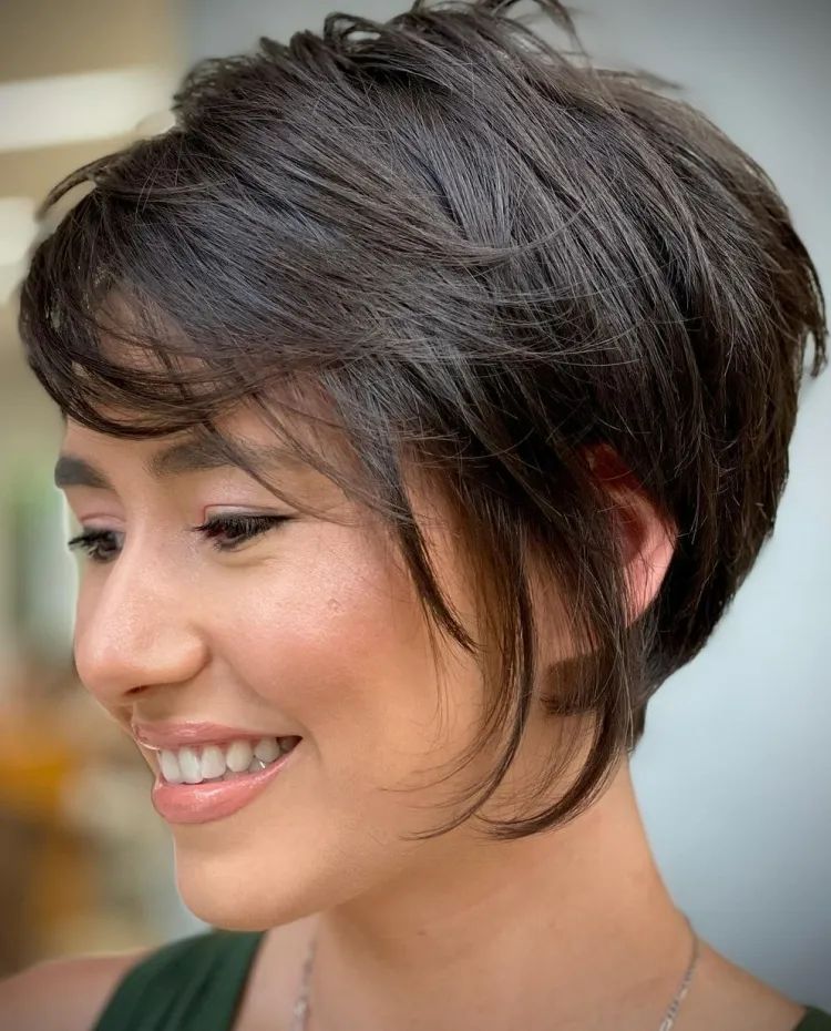 Sleek Dark Brown Layered Cut — Winter Haircuts for Women Over 40