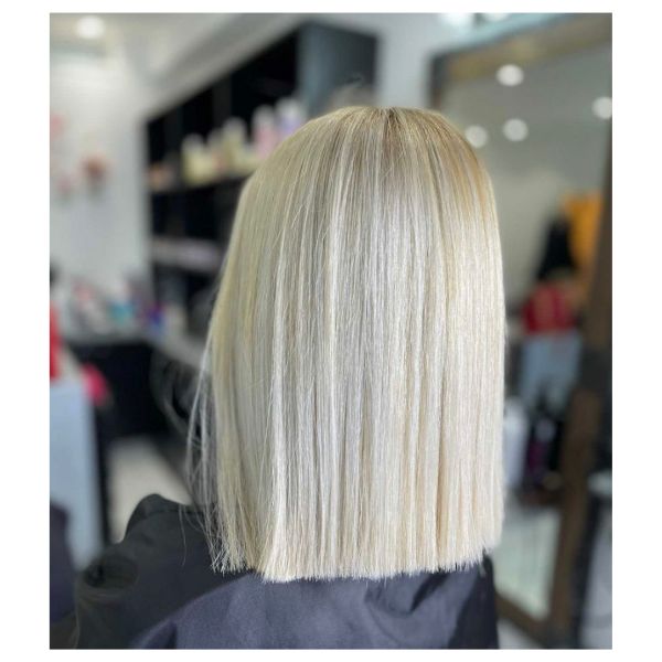 Chin Length Visual Idea — Winter Hair Colors for Blondes