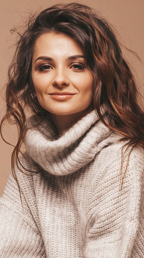 Mid-Back Warm Brown With Auburn Highlights Mid-Back Warm Brown With Auburn Highlights β Winter Brown Hair Colors
