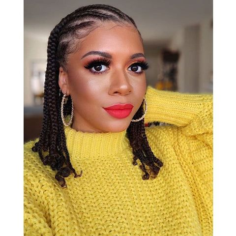 Visual Idea β The Hair Is Parted To The Side Visual Idea β The Hair Is Parted To The Side β Winter Braid Colors for Black Women