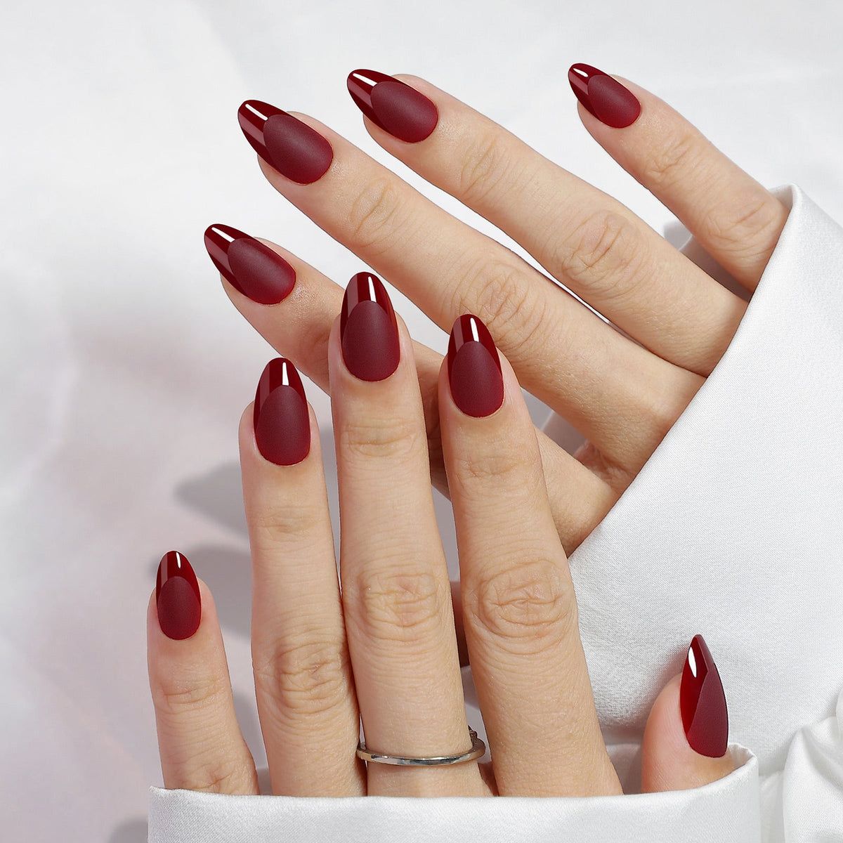 Matte And Glossy Visual Idea Matte And Glossy Visual Idea β Old Money Winter Nails