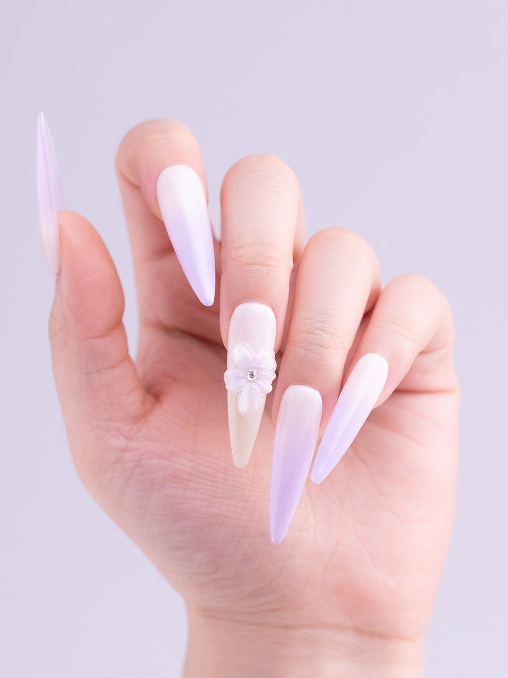 Glossy With Iridescent Shimmer Visual Idea Glossy With Iridescent Shimmer Visual Idea β New Years Stiletto Nails 2027