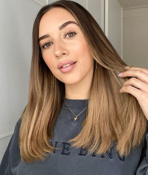 Dark Brown Air-Dried Waves With Curtain Bangs — Winter Haircuts for Long Faces