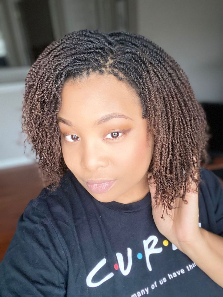 Chin Length Micro Twists Chin Length Micro Twists β Winter Twist Hairstyles