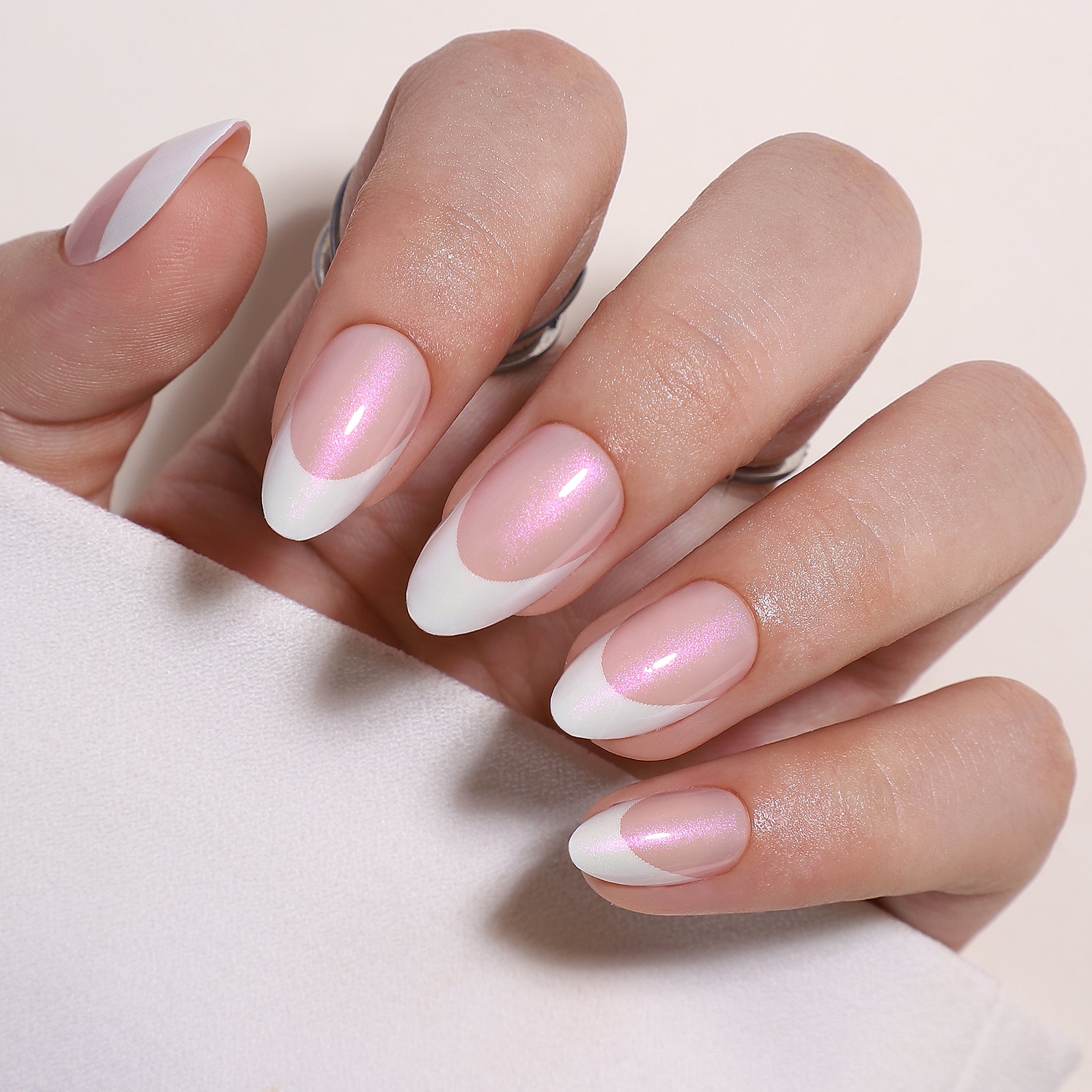 Classic Nude French Almond Nails Classic Nude French Almond Nails โ Short Winter Almond Nails