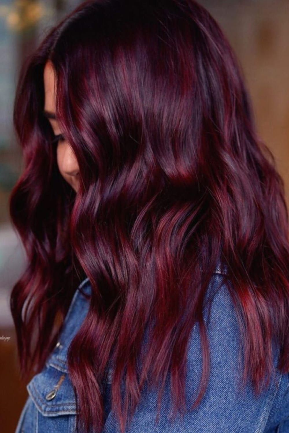 Deep Burgundy With Subtle Red Undertones Deep Burgundy With Subtle Red Undertones โ Winter Hair Colors for Brunettes