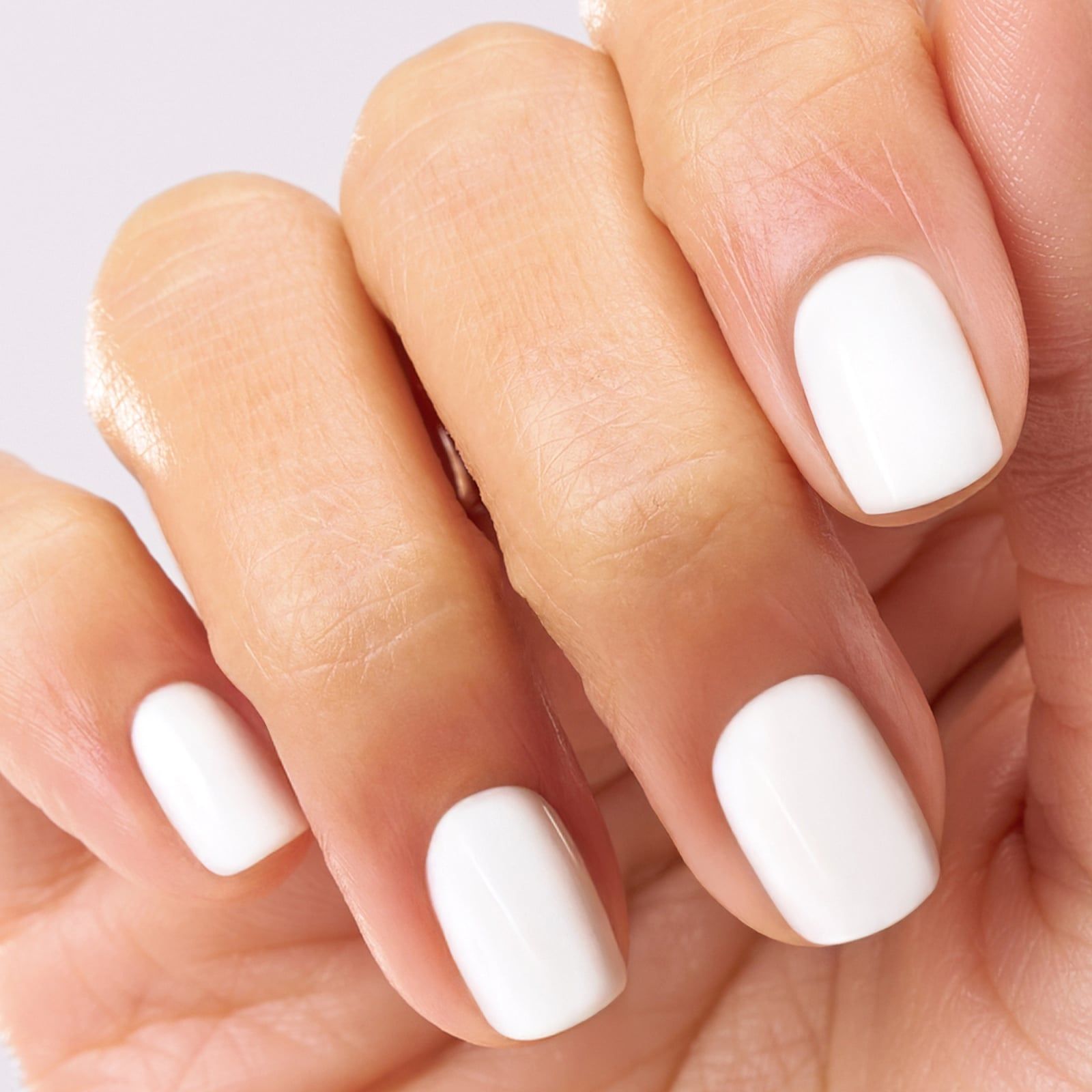 Flawless Opaque White Short Round Flawless Opaque White Short Round β Winter White Nails