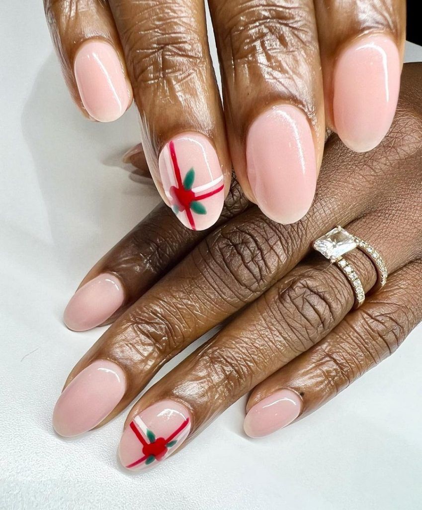 Glossy Visual Idea — Christmas Nails for Dark Skin 2026
