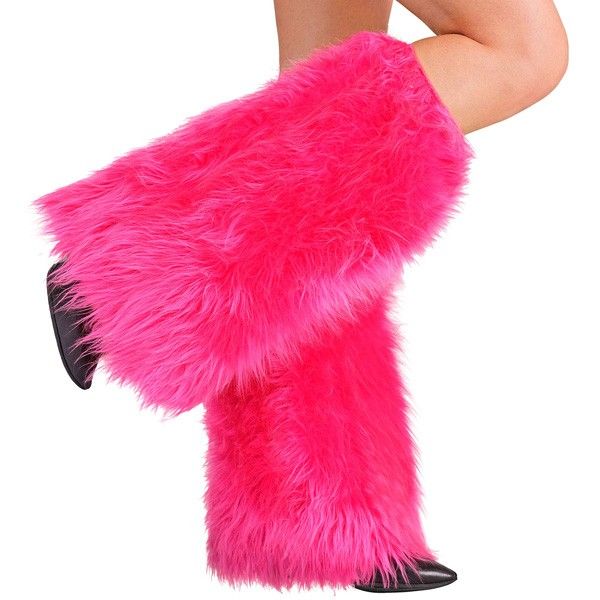 Neon Pink Fluffy Oversized Leg Warmers — Leg Warmers Outfits