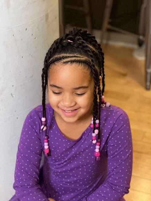 Braided Ponytail With Beads Braided Ponytail With Beads β Winter Hairstyles for Kids
