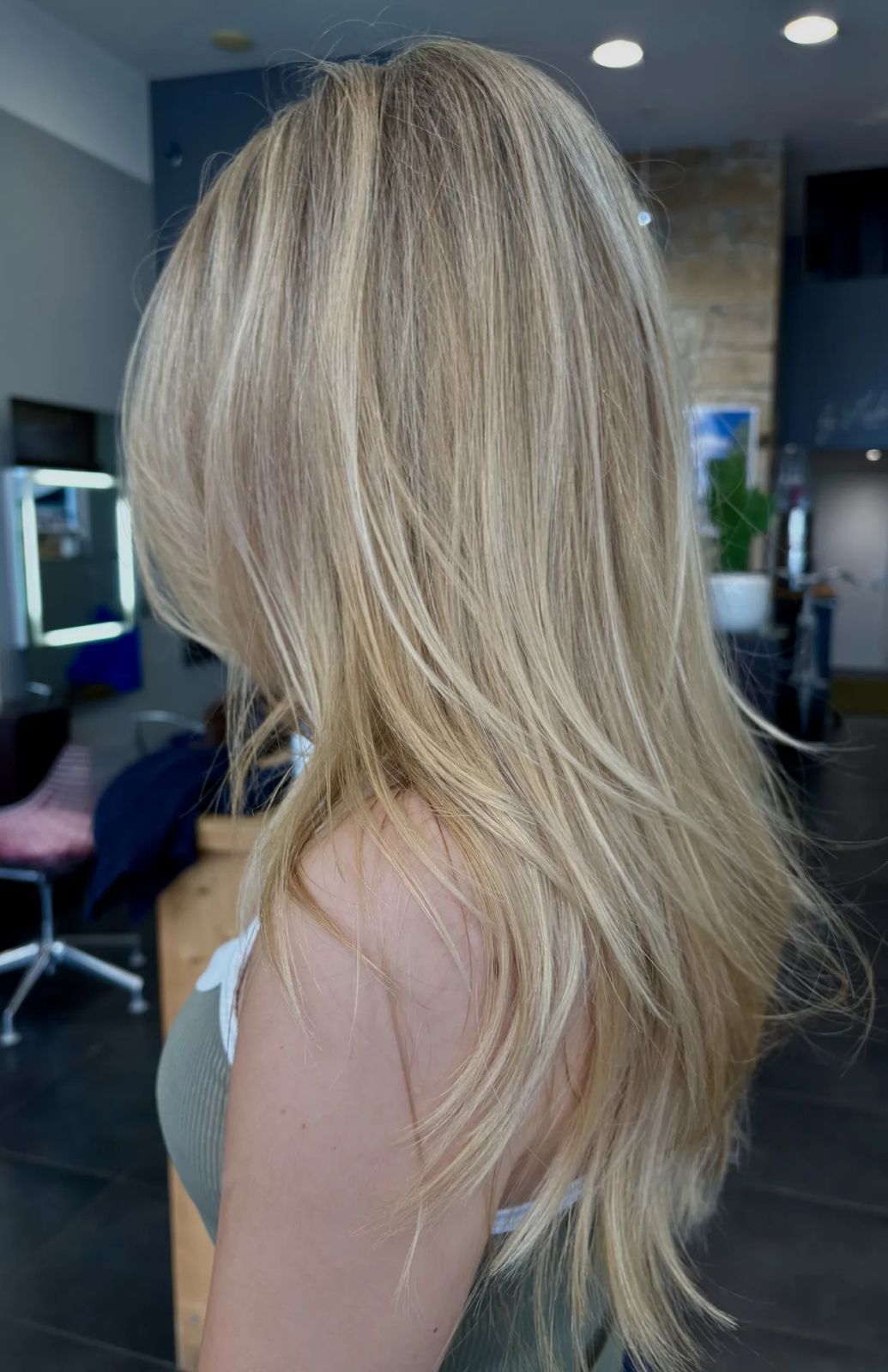 Long Straight Blonde With Subtle Layers — Winter Hairstyles for Thin Hair