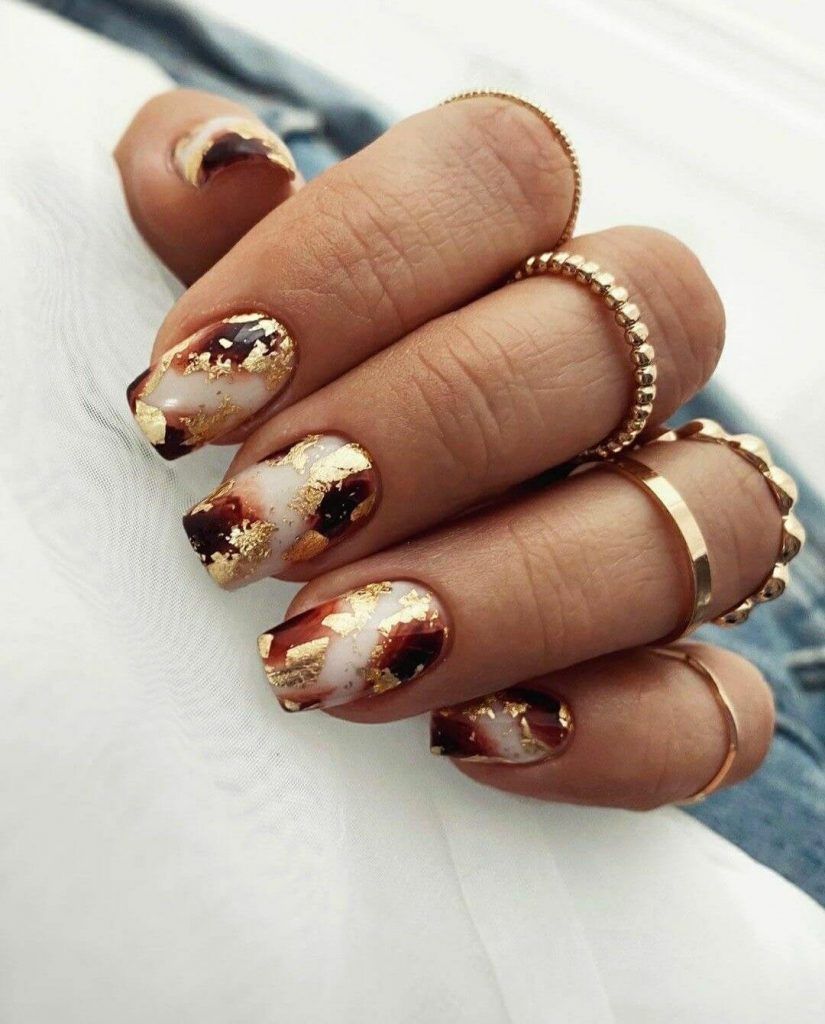 Deep Opaque Brown Glossy Nails — Winter Nail Colors for Olive Skin