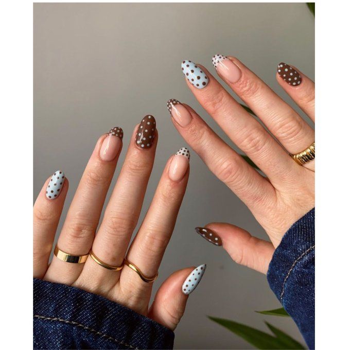 Polka Dots On Accent Nails French Tips Visual Idea Polka Dots On Accent Nails French Tips Visual Idea β Short Winter Nails