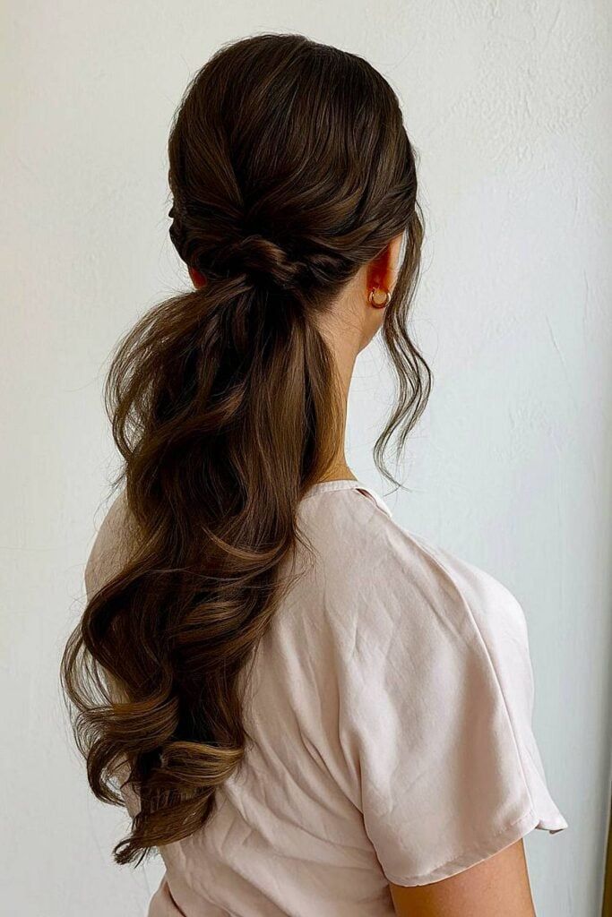 Dark Brown With Subtle Highlights Visual Idea — Winter Half Up Half Down Hairstyles