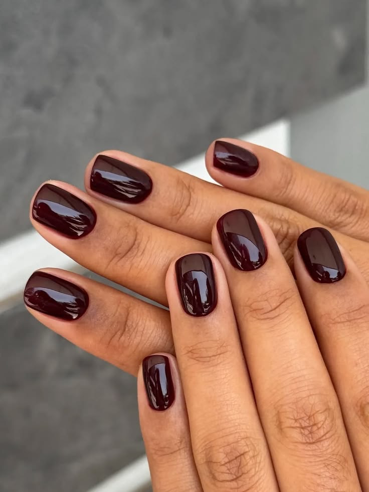 Classic French Manicure Red Tips Glossy Classic French Manicure Red Tips Glossy โ Fall to Winter Nails