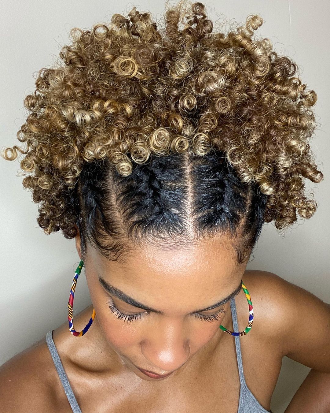 Braids and Blonde Curly Contrast Braids and Blonde Curly Contrast β Winter Braid Colors for Black Women