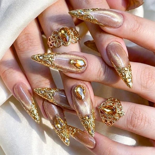 Deep Purple Starry Cat Eye Nails Deep Purple Starry Cat Eye Nails β Winter Nails for Teens