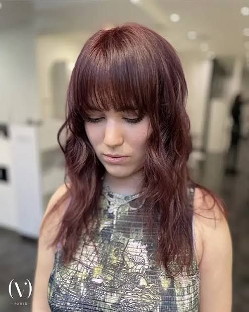 Dark Auburn Visual Idea Dark Auburn Visual Idea β Winter Shag Haircuts