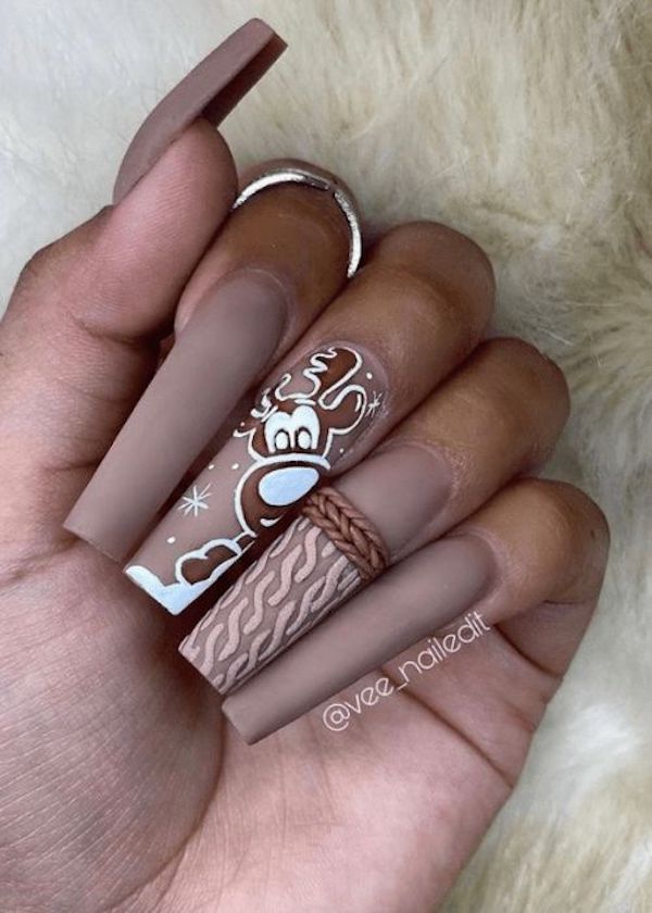 Matte Visual Idea Matte Visual Idea β Winter Acrylic Nails