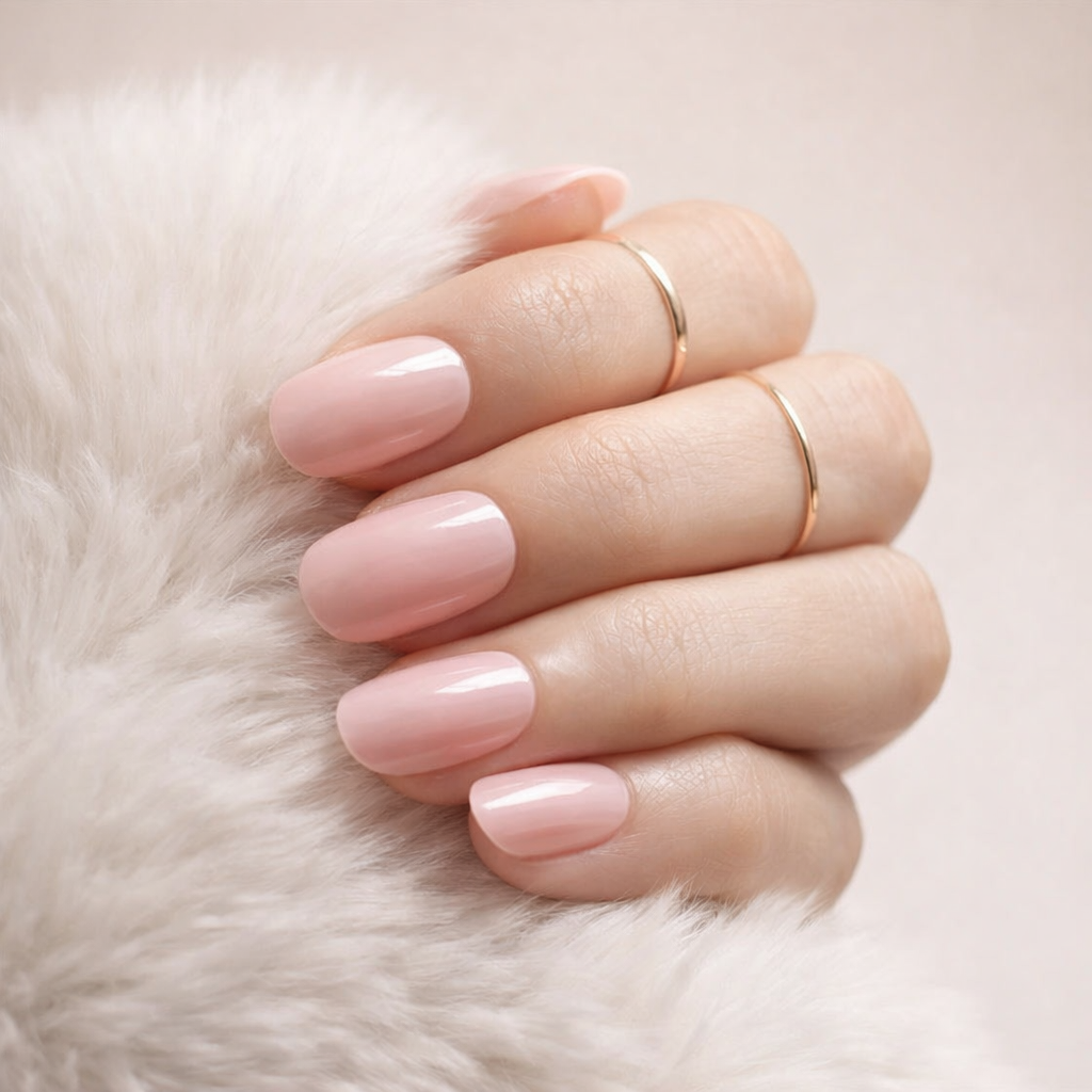 Barely There Sheer Pale Pink — Winter Nude Nails