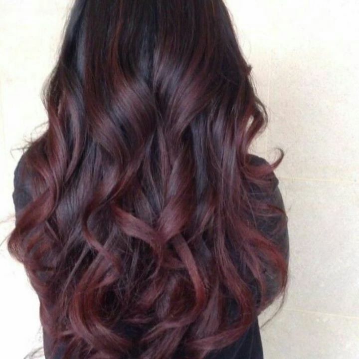 Deep Auburn With Burgundy Tones and Full Bangs — Winter Auburn Hair Color