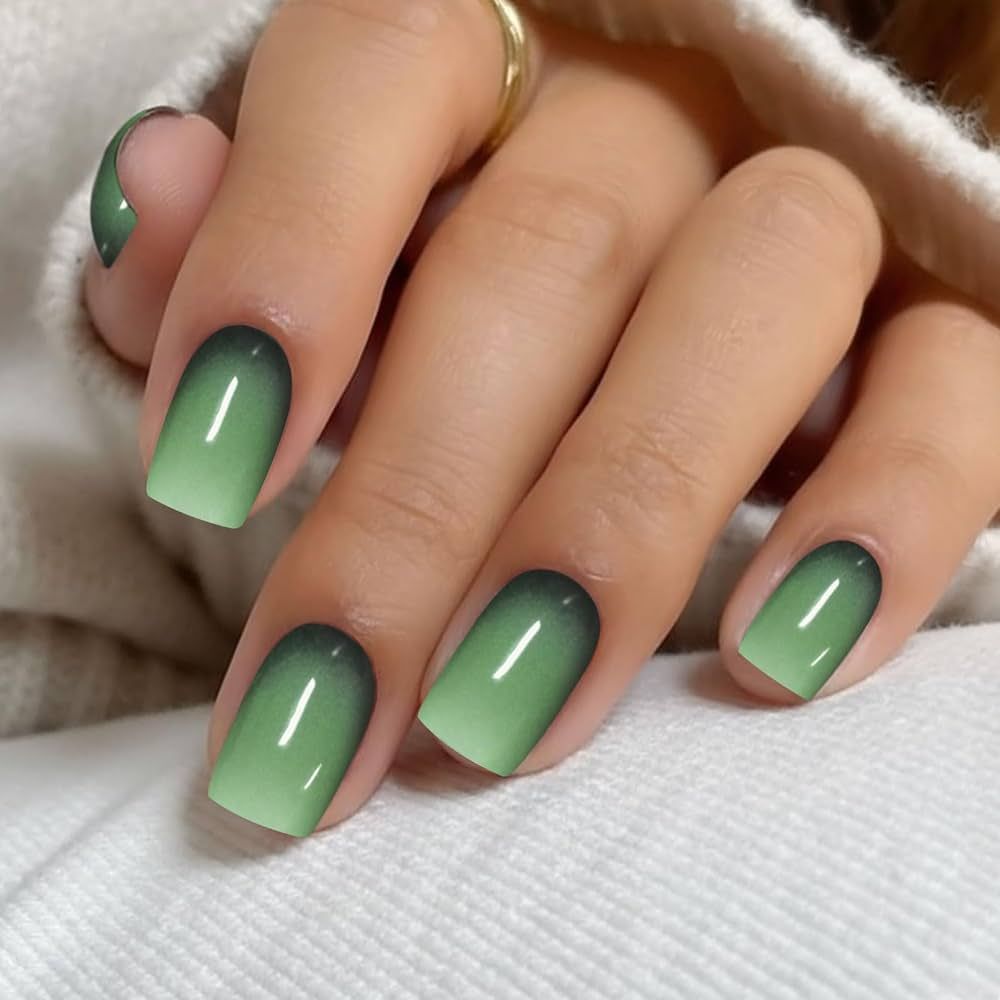 Glossy Cat Eye Visual Idea Glossy Cat Eye Visual Idea โ Winter Green Nails