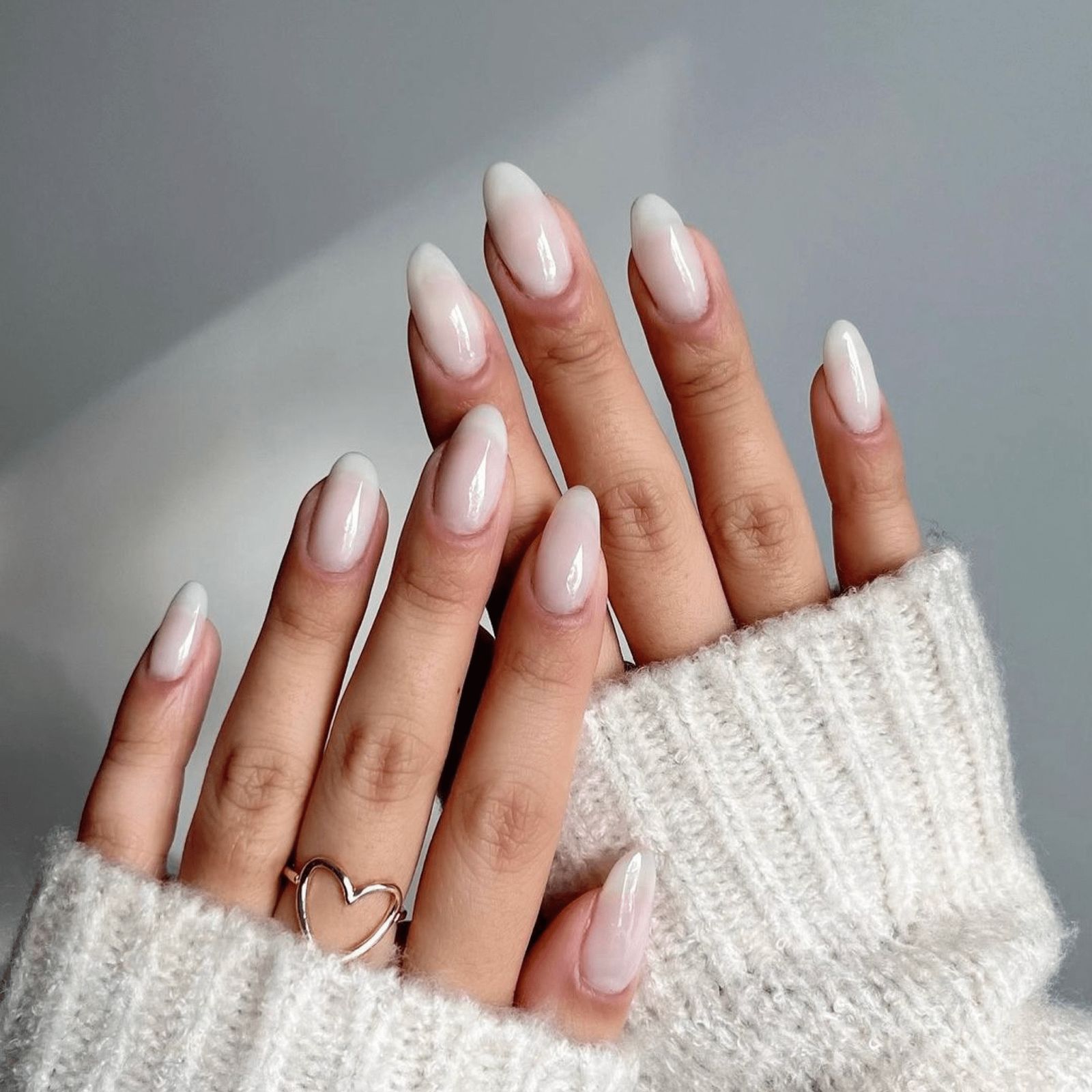 Milky White Nails with Delicate Swirls Milky White Nails with Delicate Swirls