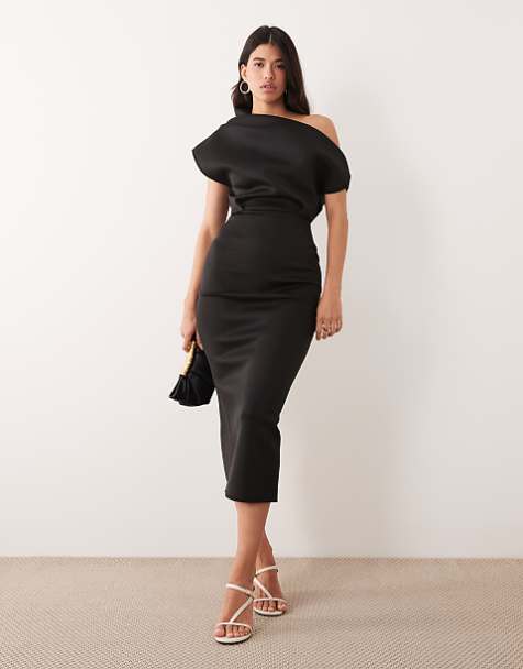 One-Shoulder Dress with a Pencil Skirt for Evening Elegance One-Shoulder Dress with a Pencil Skirt for Evening Elegance β Winter Going Out Outfits