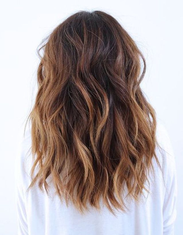 No Bangs Natural Dark Brown to Blonde Ombre — Winter Ombre Hair
